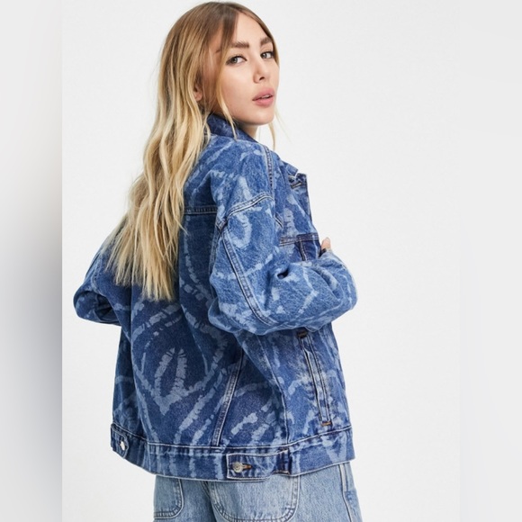 NWOT Bolongaro Trevor Sierra oversized tie dye denim jacket. Size Medium. - Picture 3 of 7